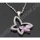 Подвеска butterfly with zircon